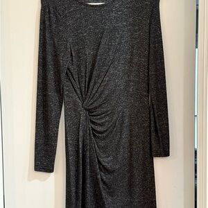 Moth Charcoal Long-Sleeve Dress